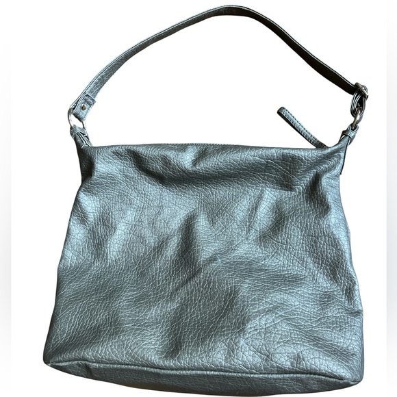 Nine West large shoulder bag textured faux leather gray green - Picture 2 of 14